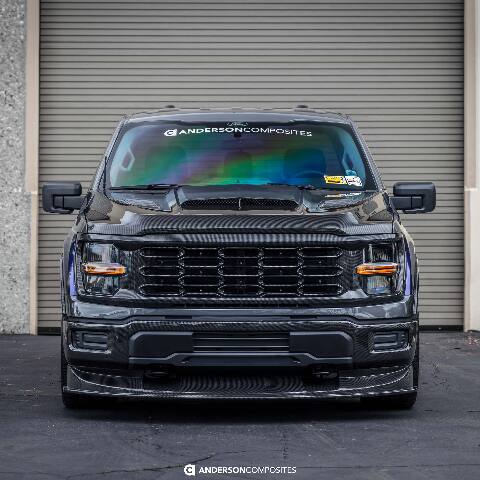 2021-2024 Ford F-150 XL Type-OE Carbon Fiber Hood Vent - Anderson Composites - AC-FD21FDF150