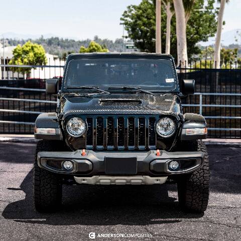 2018-2024 Jeep Wrangler (JL) Style-MO Carbon Fiber Hood - Anderson Composites - AC-HD18JPJL-MO