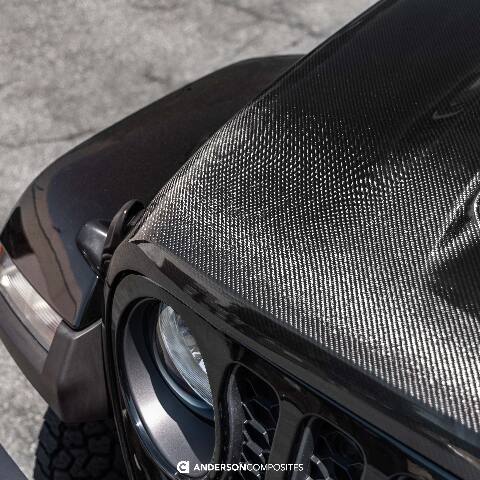 2018-2024 Jeep Wrangler (JL) Style-MO Carbon Fiber Hood - Anderson Composites - AC-HD18JPJL-MO