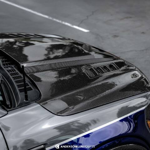 2021-2024 Ford F-150 XL Type-AB Carbon Fiber Hood - Anderson Composites - AC-HD21FDF150-AB
