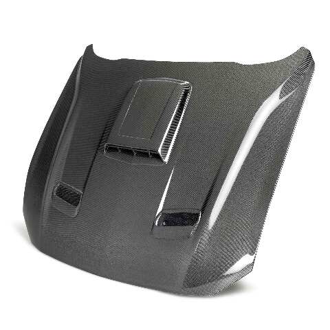 2021-2023 Ford Mustang Mach 1 Type-SK Double-Sided Carbon Fiber Hood - Anderson Composites - AC-HD21FDMUM1-SK-DS