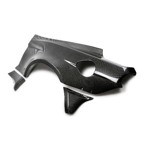 2017-2023 Ford Mustang JTP 10-Piece Carbon Fiber Wide Fenders & Wide Quarters  - Anderson Composites - AC-18MUWBC
