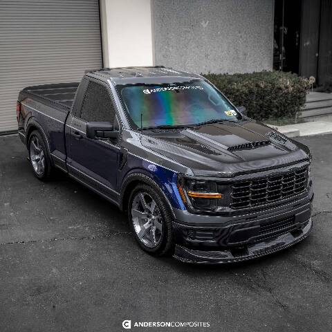 2021-2024 Ford F-150 XL Type-MB Carbon Fiber Front Chin Spoiler  - Anderson Composites - AC-FL21FDF150-MB