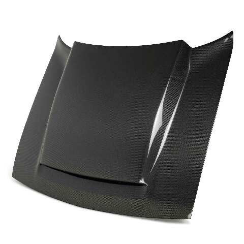 2014-2023 Dodge Challenger Type-DP Fiberglass Demon Style Cowl Hood  - Anderson Composites - AC-HD18DGCHDM-KB-GF