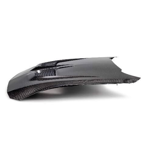 2024 Ford Mustang Type-GTD Double-Sided Carbon Fiber Hood  - Anderson Composites - AC-HD24FDMU-GTD-DS